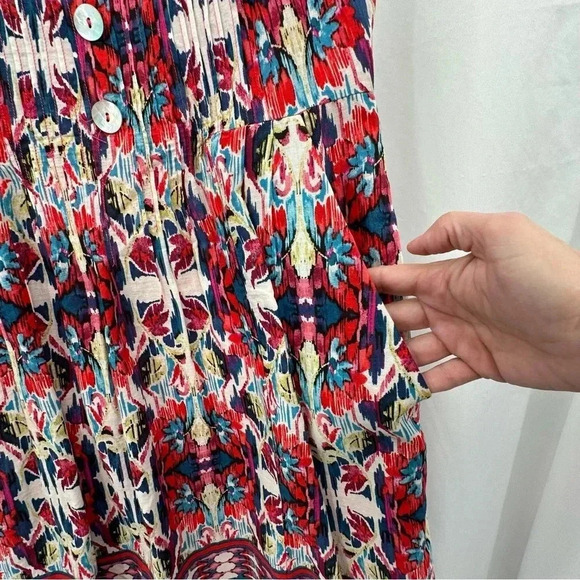 Rabbit Rabbit Rabbit Womens Sleeveless Dress 8 Pink White Back Zip Pockets Lined - Picture 8 of 14